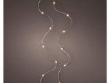 Lumineo micro led streng lichtsnoer zilver klassiek warm 195cm-40l op batterij