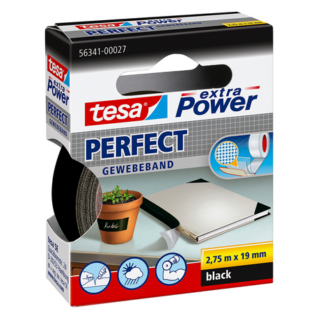 Quantore Textilband Tesa Extra Power Perfect Schwarz