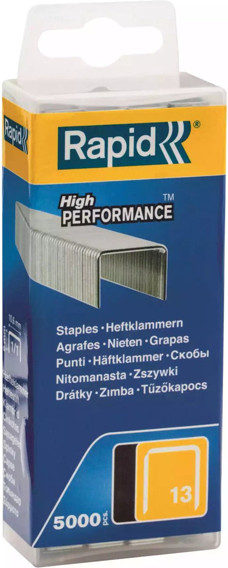 Rapid dundraadnieten type 13 - gegalvaniseerd staal - scherpe punten - 6 mm - 5000 stuks