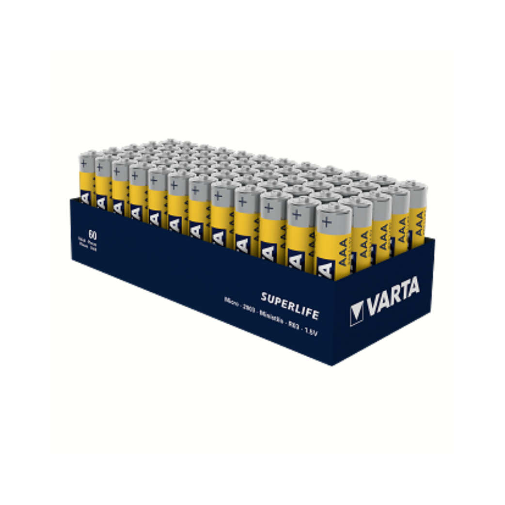 Baterie Varta AAA Superlife R03 1,5 V Zink-Carbon 48 kusů