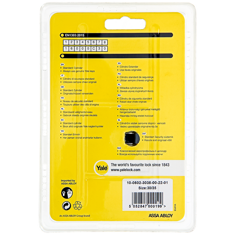 Yale 1060546 - profielcilinder 500 mv 65mm(30 35) | 2 stuks