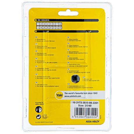 Yale 1060529 - profielcilinder 2100 mv 75mm(35 40) | 2 stuks
