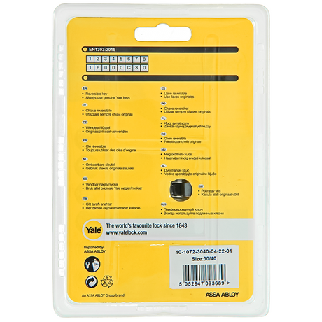 Yale 1060535 - profielcilinder 1000 mv 70mm(30 40) | 2 stuks