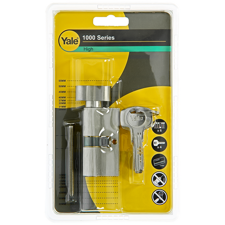Yale 1060531 - knopcilinder 1000 mv 60mm(30 30) | 2 stuks