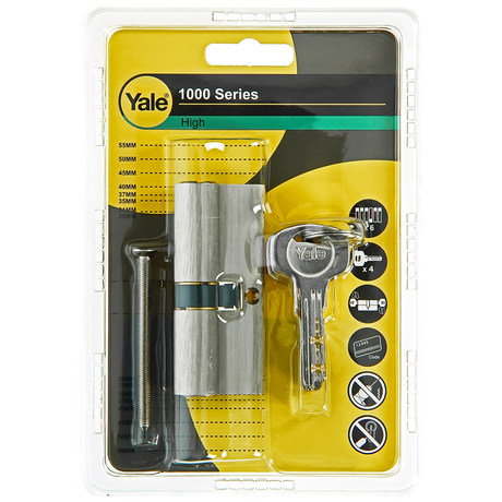 Yale 1060539 - profielcilinder 1000 mv 75mm(35 40) | 2 stuks