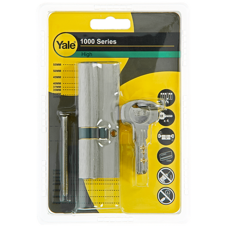 Yale 1060541 - profielcilinder 1000 mv 90mm(35 55) | 2 stuks