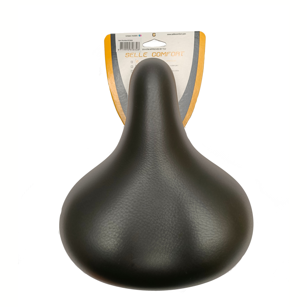 SELLE COMFOFFIT SELLA SELLA RETRO BASIC, nero con sospensione elastomer. no senza nessuno