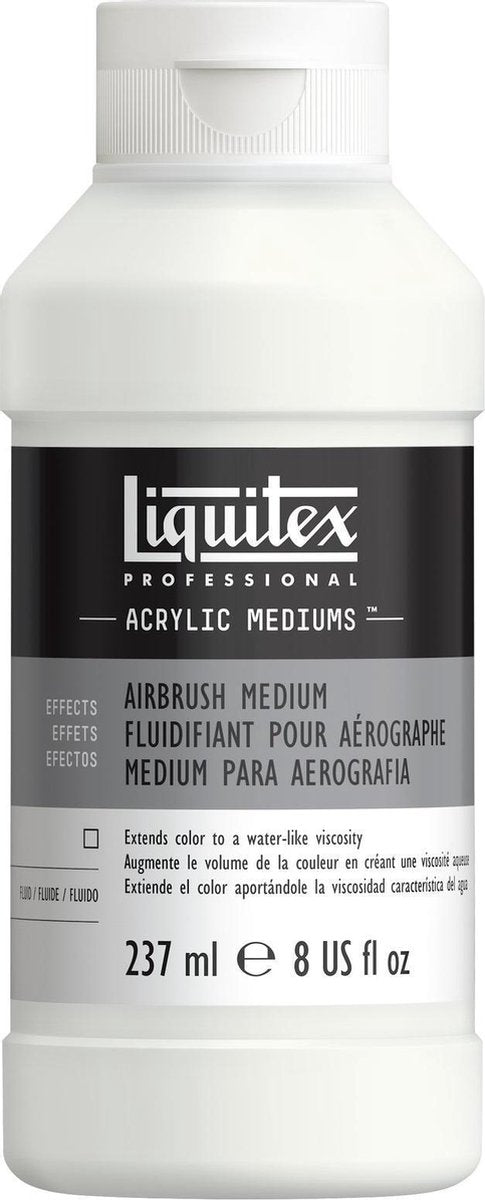 Liquitex 5908 professionelles Airbrush-Medium 237 ml – Acrylzusatz, dünnere Airbrush-Farbe