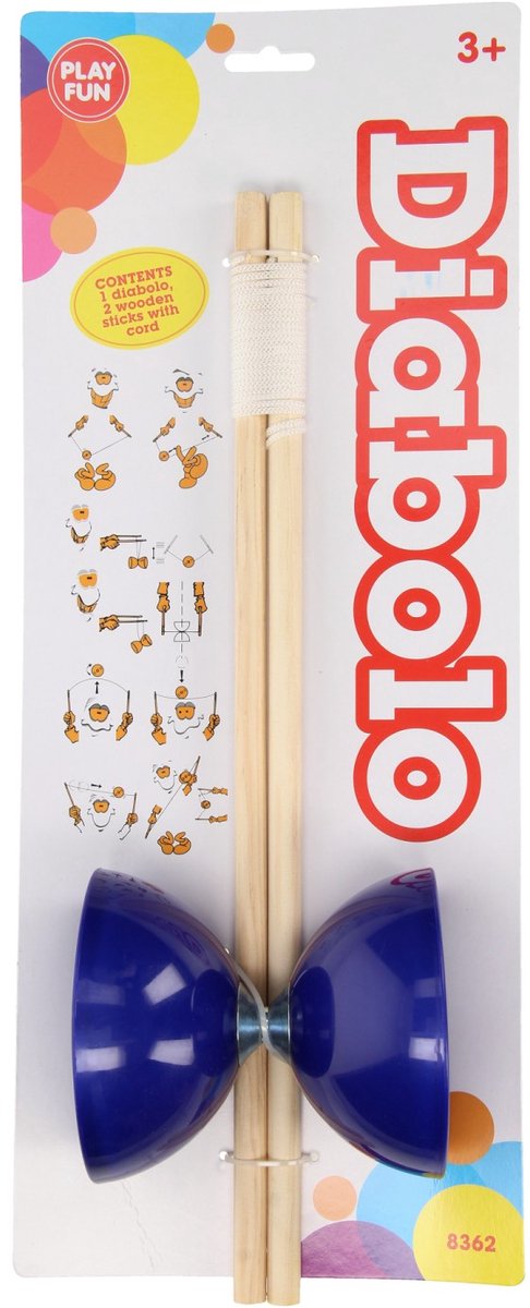 Lustiges Diabolo mit Holzstäben