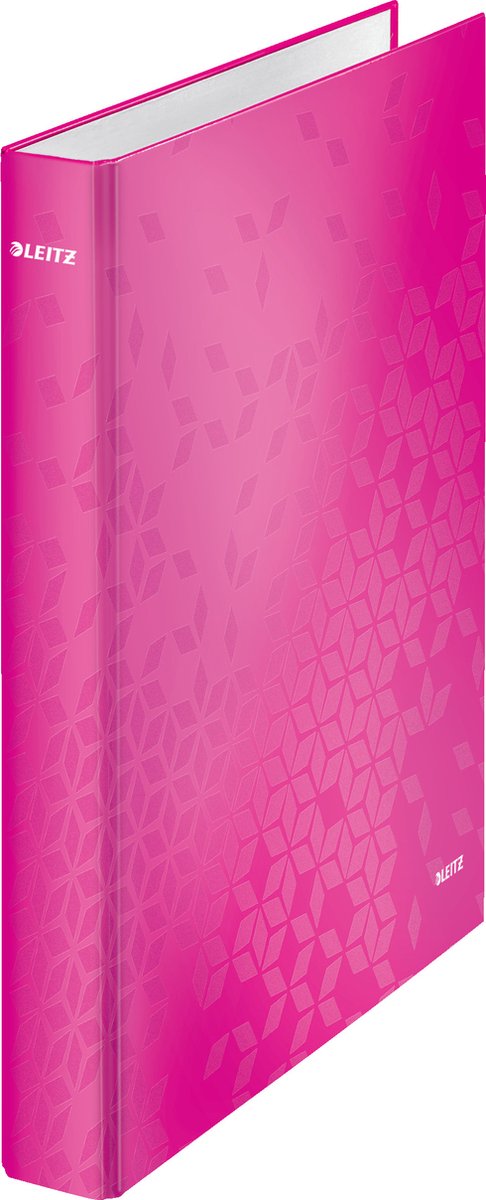 Leitz Wow laminierter Ringbinder – 4 Ringe – Rückenbreite 40 mm – Rosa