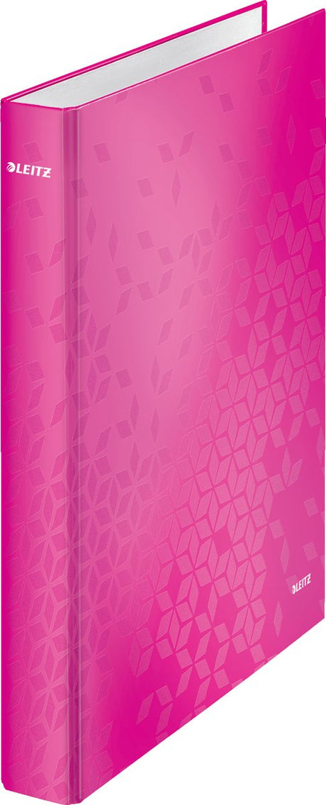 Leitz Wow Ringbinder A4 – 2 Ringe – Rückenbreite 40 mm mit 2 D-Ringen – Rosa