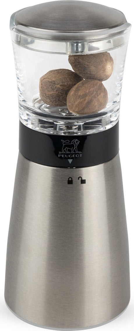 Peugeot Daman Muskatnussmühle 15 cm – Edelstahl und Acryl