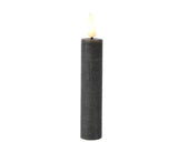 Lumineo Tafelkerzen-Set LED-Flamme 16cm grau 2-teilig