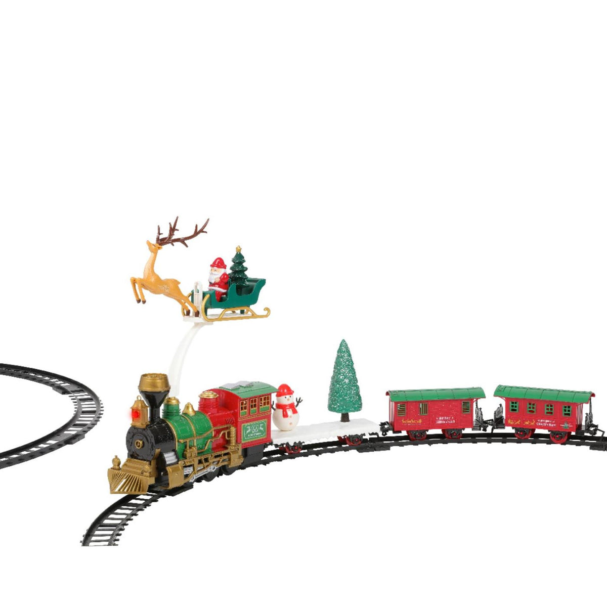 Decoris Weihnachtszug 90x90cm auf Batterie mit Beleuchtung