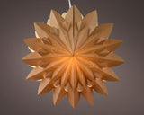 Lumineo Star LED Karton 40cm mit Timer bernsteinfarben