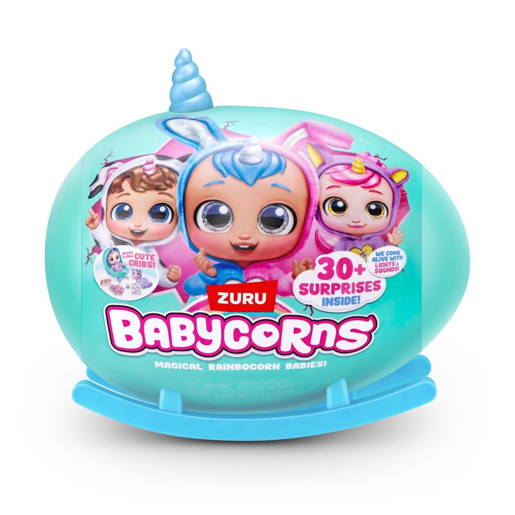 Zuru babycorn rainbocorn pluche knuffel + licht en geluid