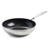 Greenpan Geneva Wokpfanne 28 cm Edelstahl schwarz