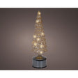 Lumineo Weihnachtsbaum LED Glas bernsteinfarben h34cm drehbar