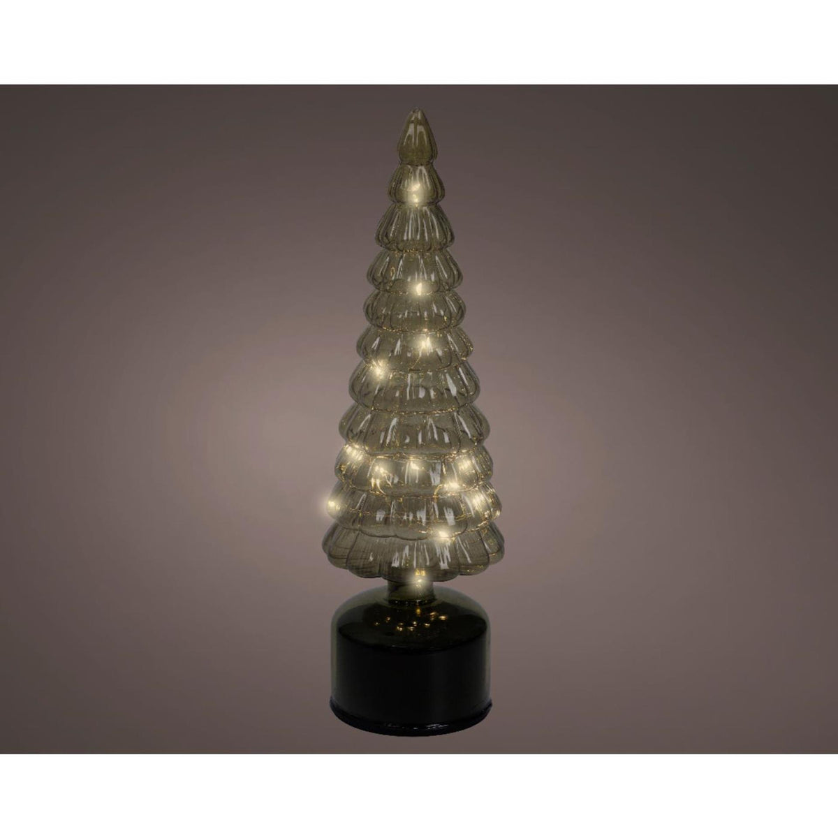 Lumineo Weihnachtsbaum LED Glas drehbar ø10x34cm