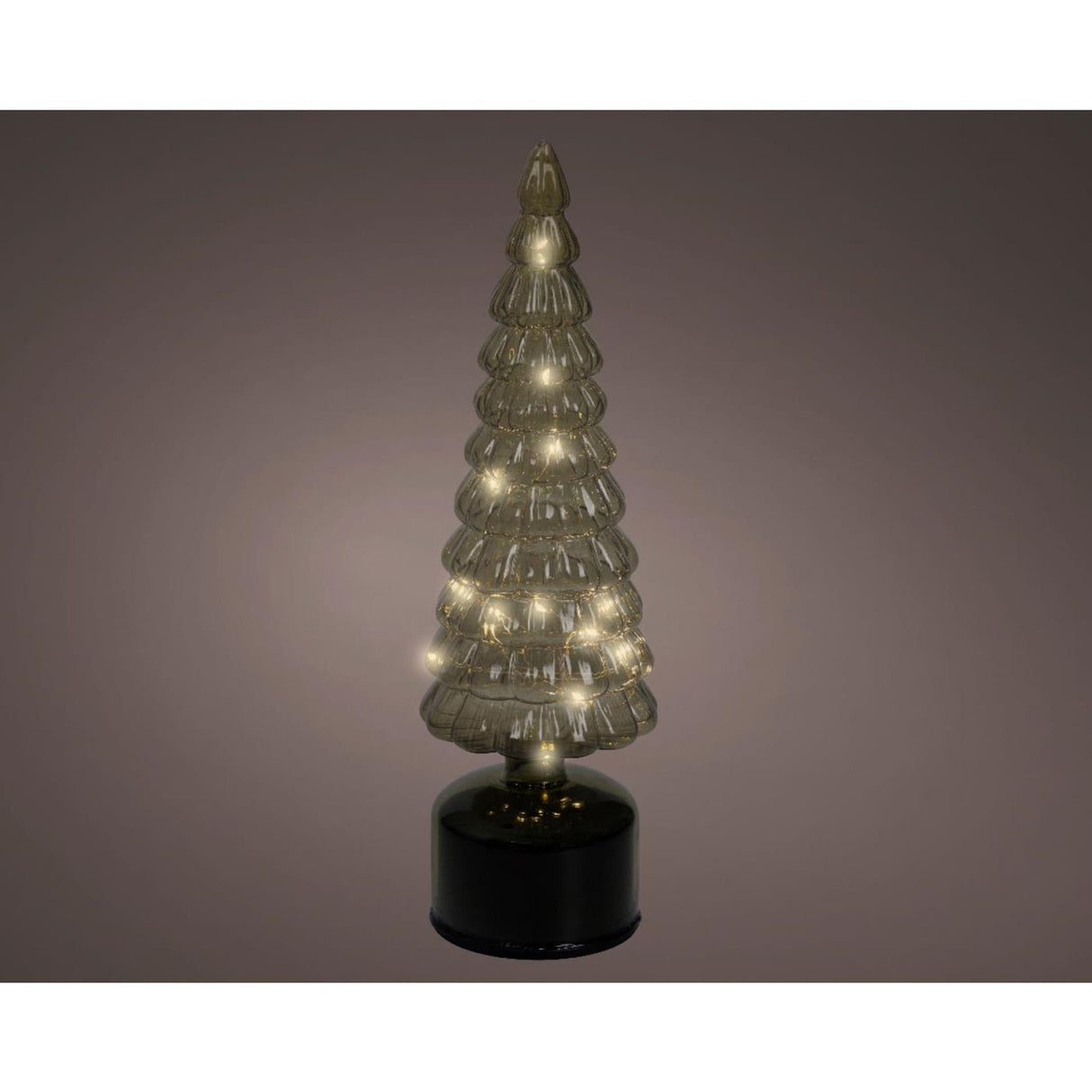 Lumineo Weihnachtsbaum LED Glas drehbar ø10x34cm