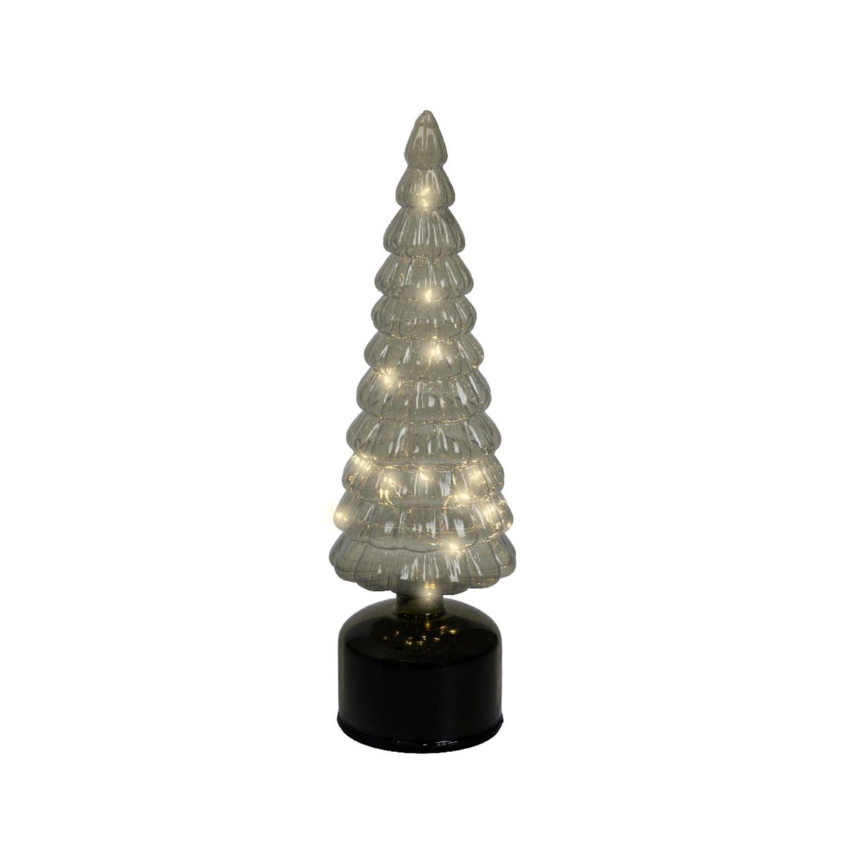 Lumineo Weihnachtsbaum LED Glas drehbar ø10x34cm