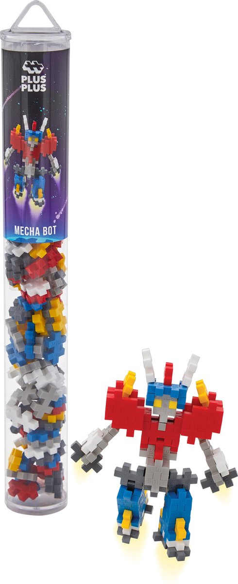 Plus-Plus Tube Mecha Bot 100-teiliger Bausatz – 4270 – Konstruktionsspielzeug – Konstruktionsspielzeug – Set mit Bausteinen – ab 5 Jahren