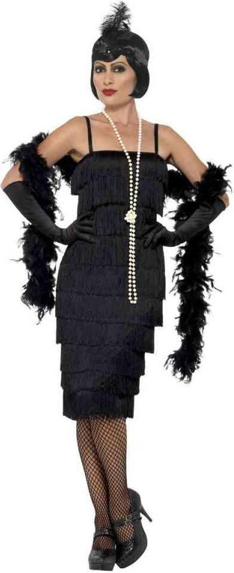 Smiffys – Flapper-Kostüm – XL – Schwarz