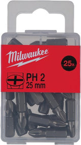 Milwaukee accessoires schroefbit ph 2, 25 mm | 25 stuks - 4932399587