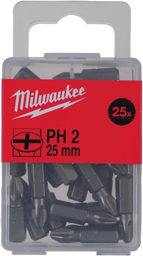 Milwaukee Zubehör Schraubbit PH 2, 25 mm | 25 Stück - 4932399587