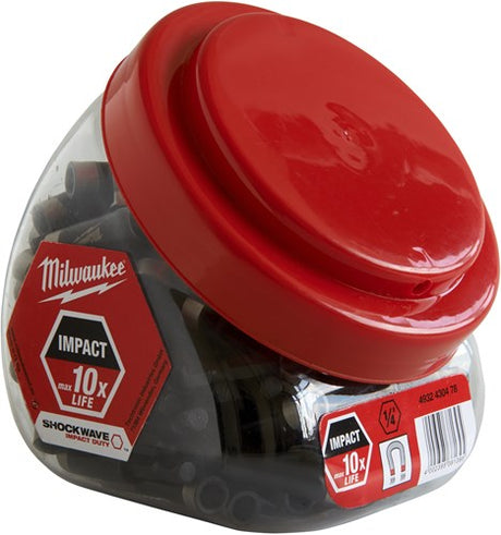 Milwaukee accessoires 100 delig bulk jamjar shockwave magnetsche bithouder 60mm - 4932430478