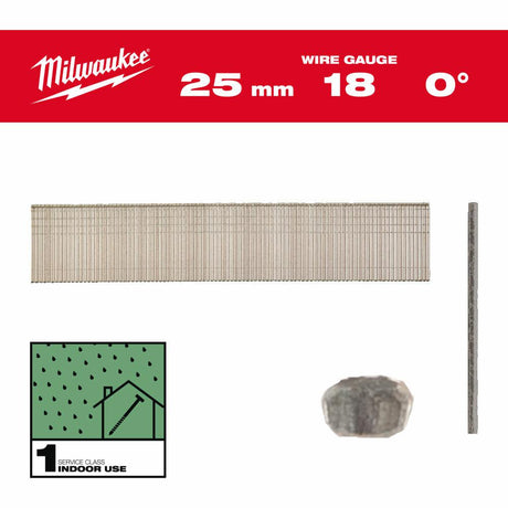 Milwaukee Zubehör Nägel Brad 18g 25mm RC G SC1 | 5.000 Stück - 4932492551