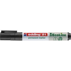 Edding Ecoline Marker, Größe 21, Strichstärke 1,5-3 mm, schwarz, 1 Stück
