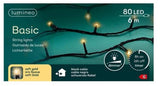 Lumineo Weihnachtsbeleuchtung Basic 80led Outdoor 6m Champagner