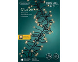Lumineo led cluster verlichting 3000l 27m met dimmer en timer, klassiek wit