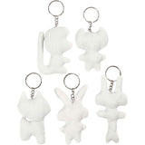 Kreativfirma Fabric Animals Schlüsselring, 5st.