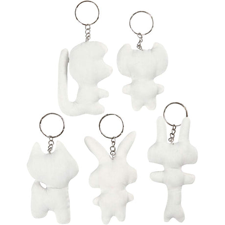 Kreativfirma Fabric Animals Schlüsselring, 5st.