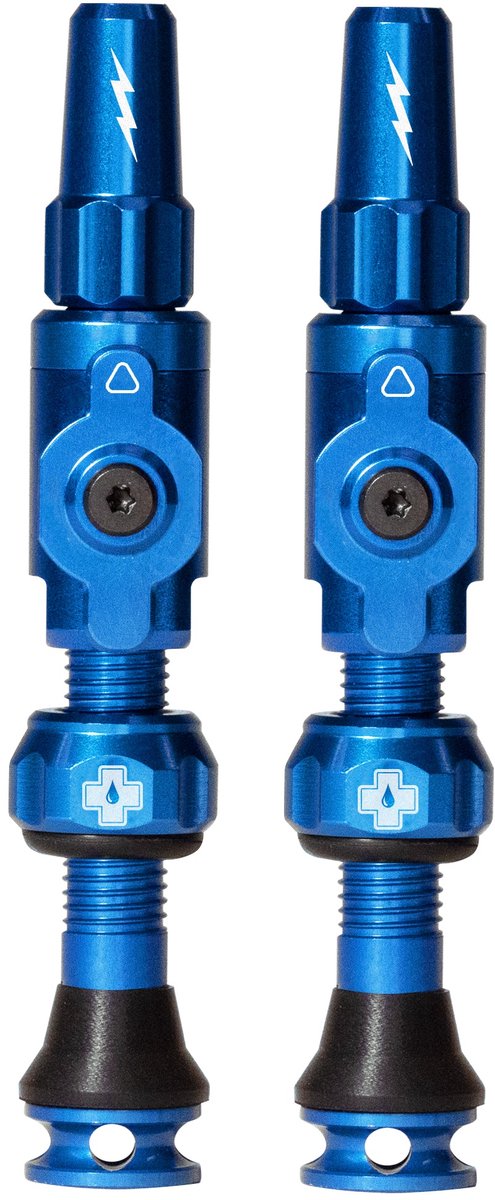 Muc--off muc-off tubeless ventiel big bore lite medium blue franse presta ventiel 35mm