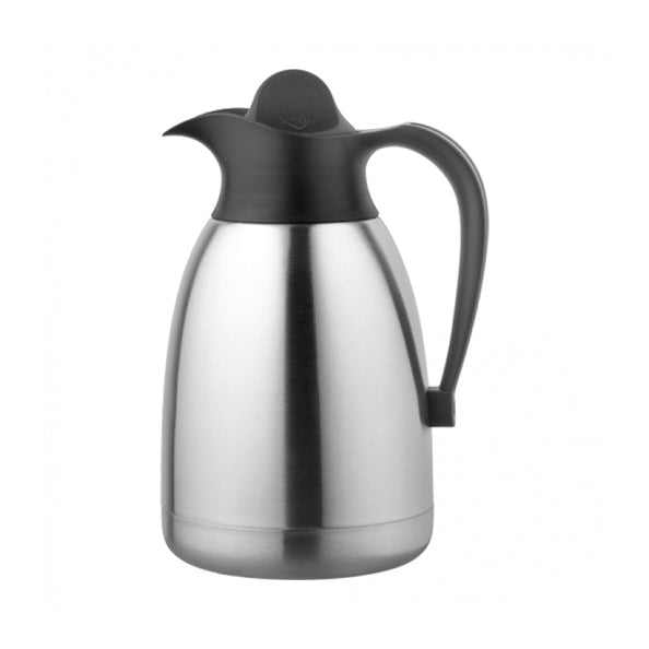 Isolierkanne Edelstahl schwarzer Deckel (1,5 Liter)