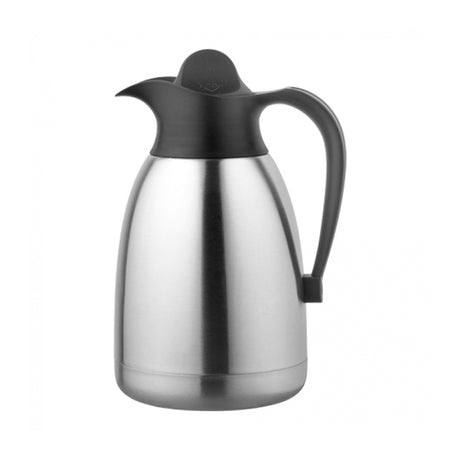 Isolierkanne Edelstahl schwarzer Deckel (1,5 Liter)