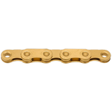 Kmc-Kette 12-Gang x flaches Zinngold x 126l gewachst