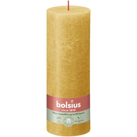 Bolsius Rustikale Stumpenkerze honiggelb ø68x190 mm 85 Stunden (4 Stück)