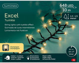 Lumineo Excel Twinkle 648 LED Champagner