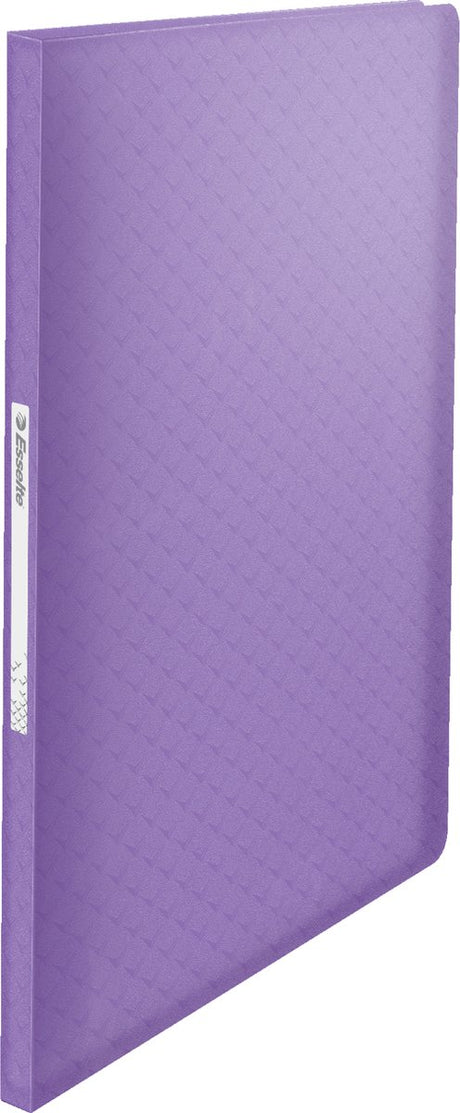 Esselte Colour'breeze Showalbum A4 – mit 60 Hüllen für 120 Blatt – zum Präsentieren und Aufbewahren von Dokumenten – Lavendel
