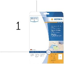 Herma Etiketten transparent matt A4 210x297 mm Folie 25 Stk.