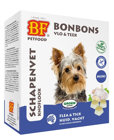 Bf petfood fåre dyrlæge mini bonbons hvidløg