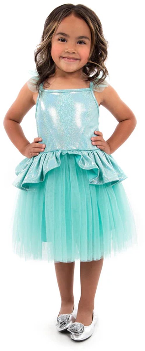 Kleine Abenteuer – blaugrünes Tutu-Kleid – Größe M (98-104)