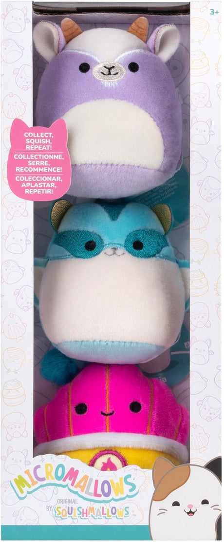 Squishmallows Kuscheltier Plüsch – Micromallows Tia, Mariska, Louden – 3 Stk.