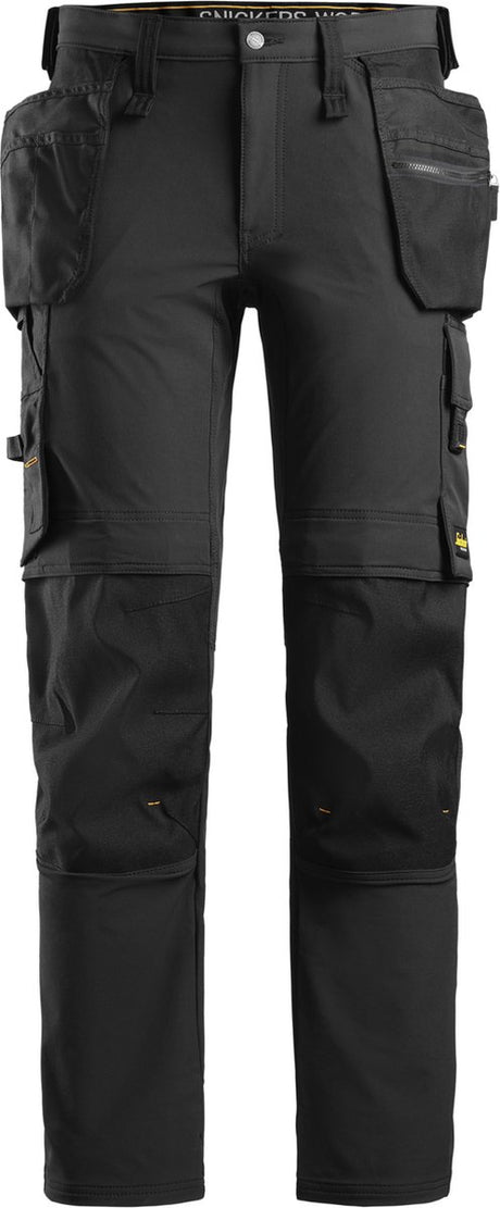 Snickers 6271 Vollstretch-Arbeitshose mit Holstertaschen – Schwarz Schwarz – 52