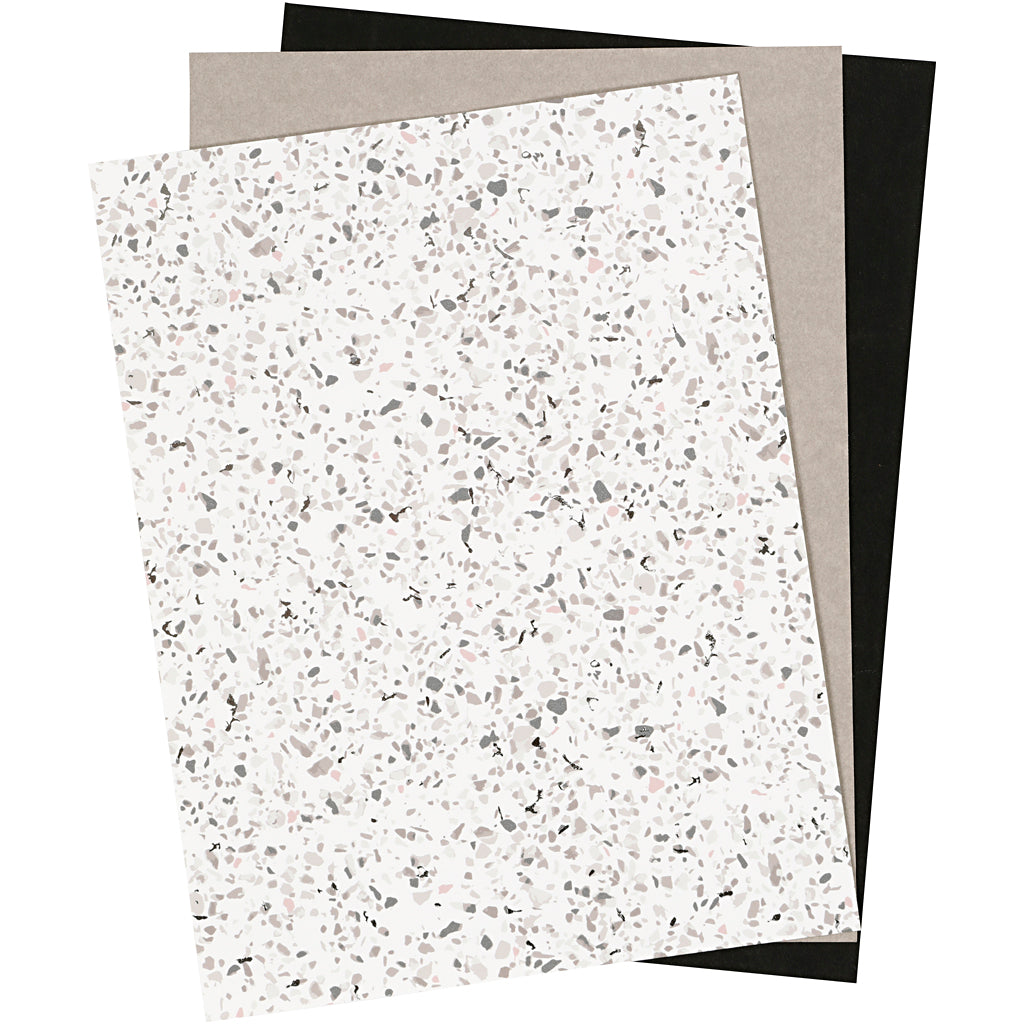 Creativ Company Faux Lederpapier vielfältig, 3 Blätter