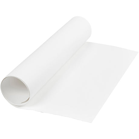 Creativ Company Kunstlederpapier, B: 50 cm, einfarbig, 350 gr, weiß, 1 m 1 Rolle